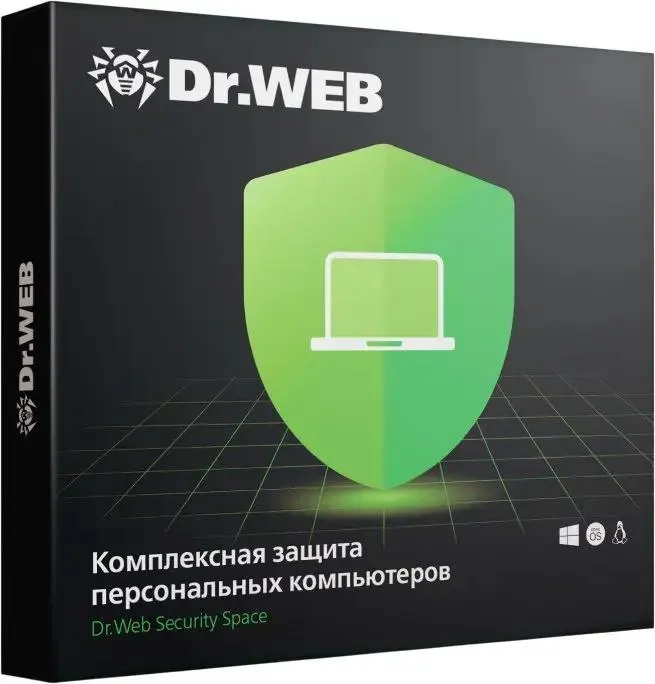 Программное обеспечение DR.WEB Security Space 3 ПК 1 год (BHW-B-12M-3-A3 - AHW-B-12M-3-A2)